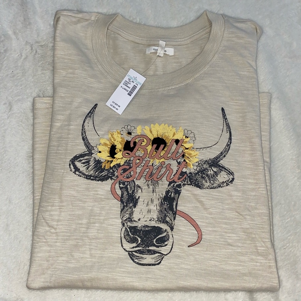 NWT Maurice’s “Bull Shirt” size XL